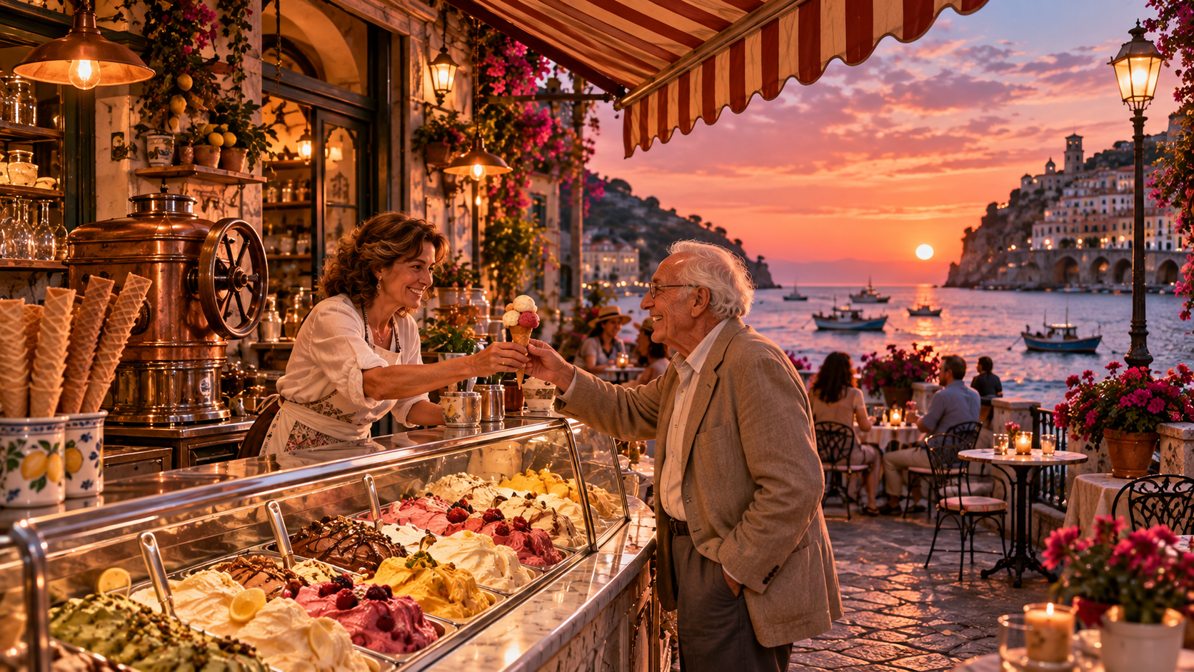 A taste of history practice — an old Italian ice cream parlour by the sea