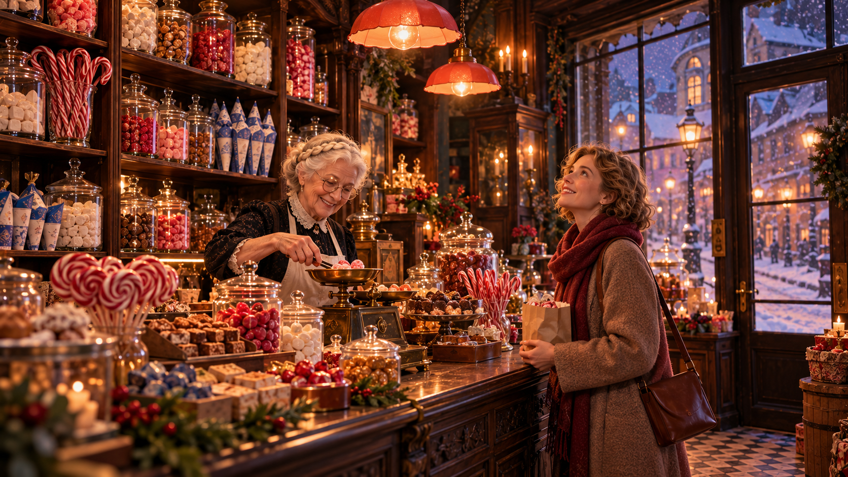 Food for thought real test — an old sugar shop with jars of sweets and sugar cubes