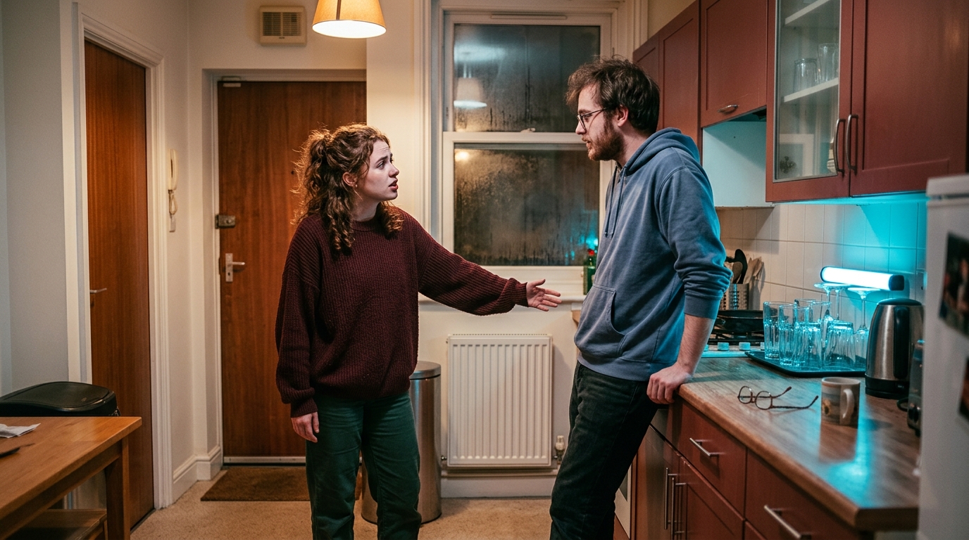 A2 Lesson 5 Can you help me grammar — a person asking a housemate for help because the heating isn't working and the room is a mess